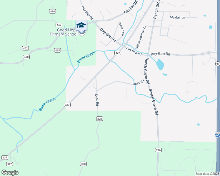 map of restaurants, bars, coffee shops, grocery stores, and more near 240 Doss Road in Cullman