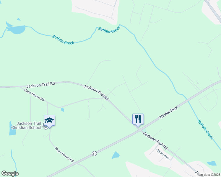 map of restaurants, bars, coffee shops, grocery stores, and more near 30 Waverly Court in Jefferson