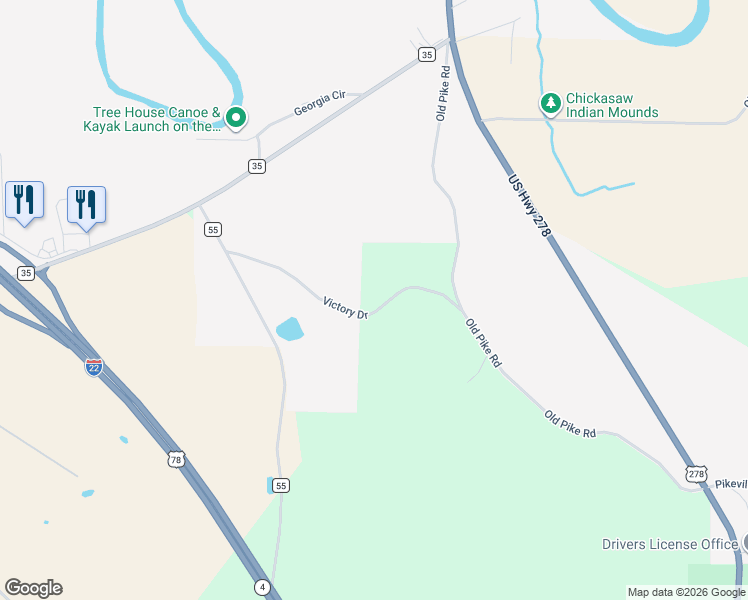 map of restaurants, bars, coffee shops, grocery stores, and more near 338 Victory Drive in Hamilton