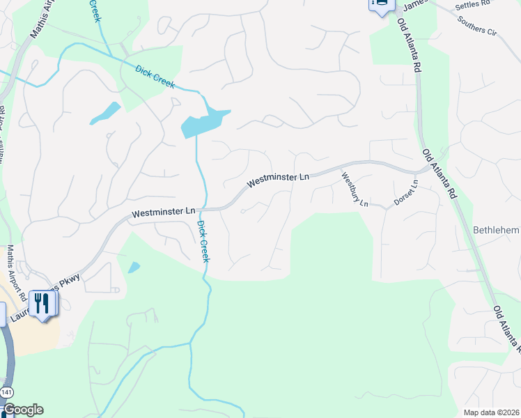 map of restaurants, bars, coffee shops, grocery stores, and more near 4910 Woolton Hill Lane in Suwanee