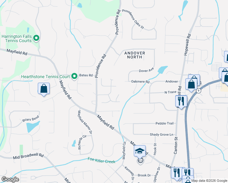 map of restaurants, bars, coffee shops, grocery stores, and more near 6850 Weatherstone Way in Alpharetta