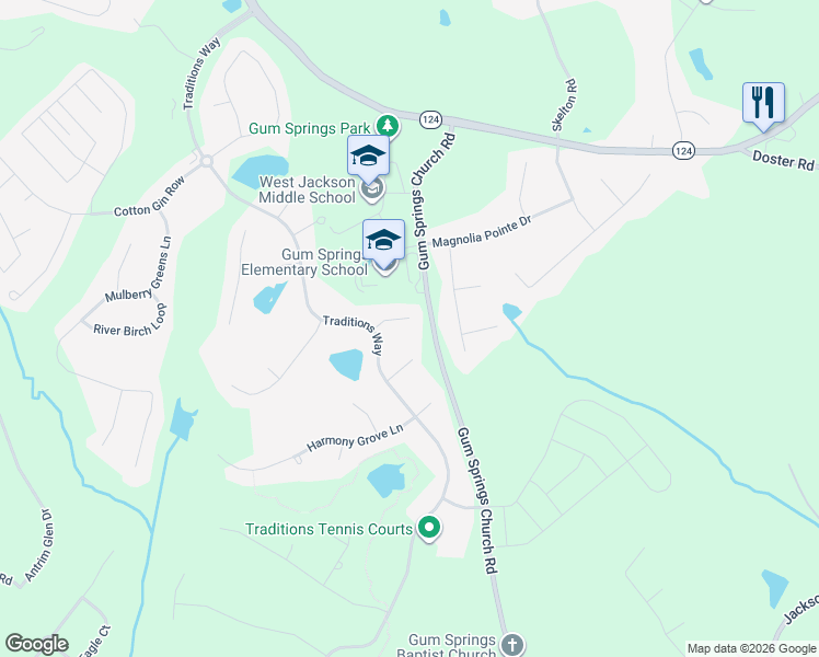 map of restaurants, bars, coffee shops, grocery stores, and more near 992 Wildberry Court in Jefferson