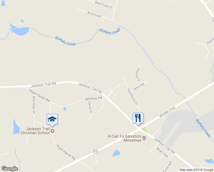 map of restaurants, bars, coffee shops, grocery stores, and more near 30 Waverly Court in Jefferson