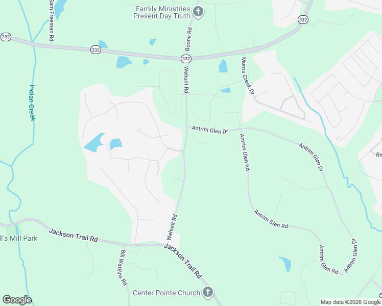 map of restaurants, bars, coffee shops, grocery stores, and more near 447 Wehunt Road in Hoschton