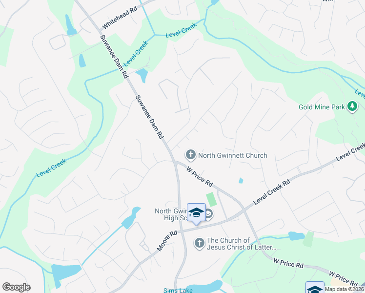 map of restaurants, bars, coffee shops, grocery stores, and more near 4996 Rustic Canyon Drive in Suwanee