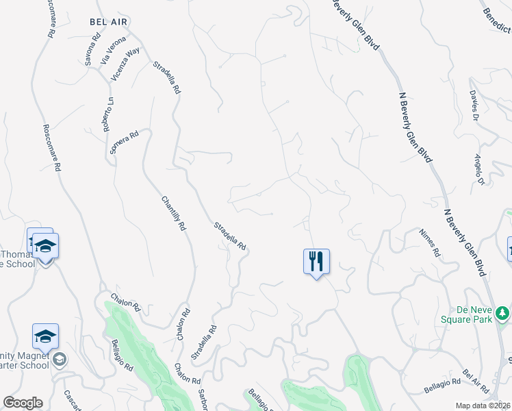 map of restaurants, bars, coffee shops, grocery stores, and more near 10660 Somma Way in Los Angeles