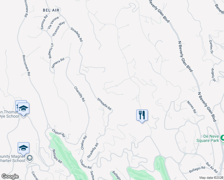 map of restaurants, bars, coffee shops, grocery stores, and more near 10666 Somma Way in Los Angeles
