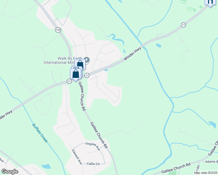 map of restaurants, bars, coffee shops, grocery stores, and more near 121 Thornberry Lane in Jefferson