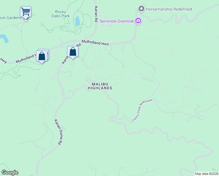 map of restaurants, bars, coffee shops, grocery stores, and more near 784 Latigo Canyon Road in Malibu
