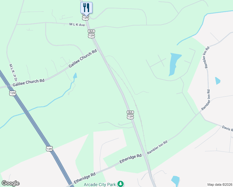 map of restaurants, bars, coffee shops, grocery stores, and more near 1902 Athens Highway in Jefferson