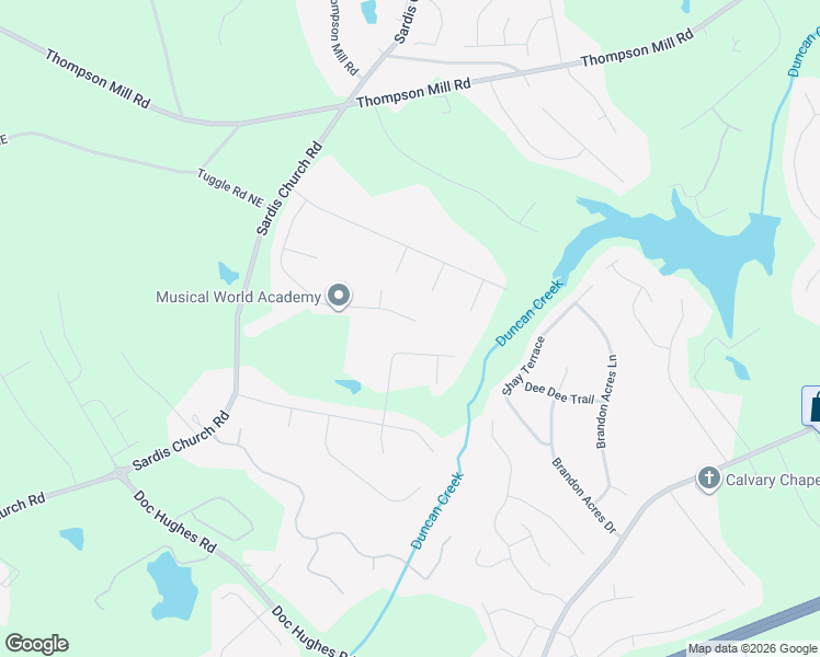 map of restaurants, bars, coffee shops, grocery stores, and more near 3970 Lenox Park Drive in Buford