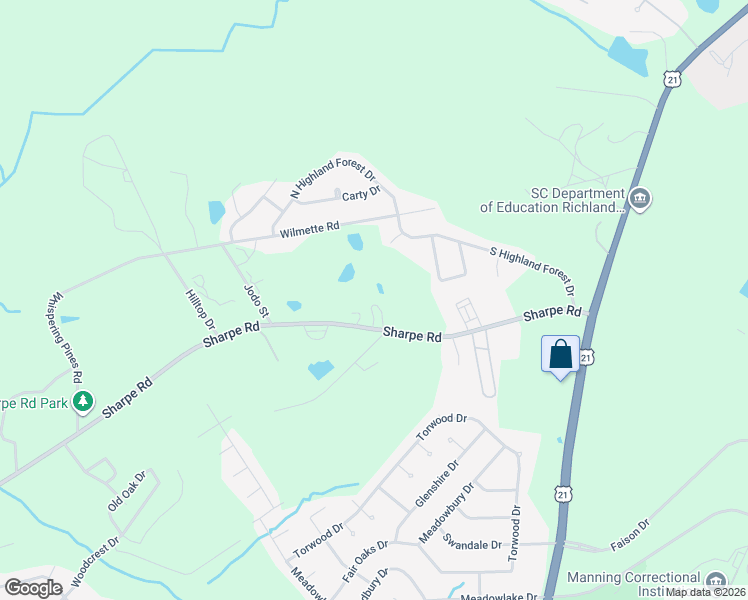 map of restaurants, bars, coffee shops, grocery stores, and more near 16 Lambright Circle in Columbia
