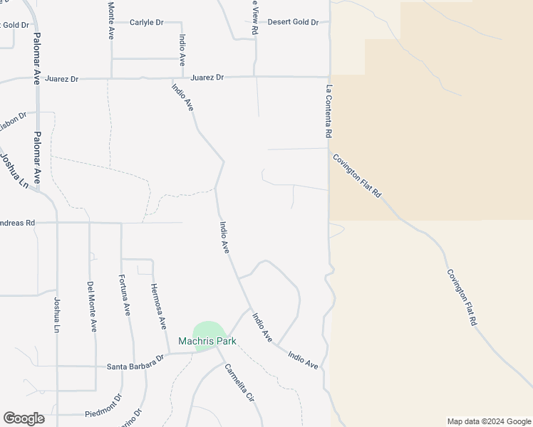 map of restaurants, bars, coffee shops, grocery stores, and more near Lisbon Drive in Yucca Valley