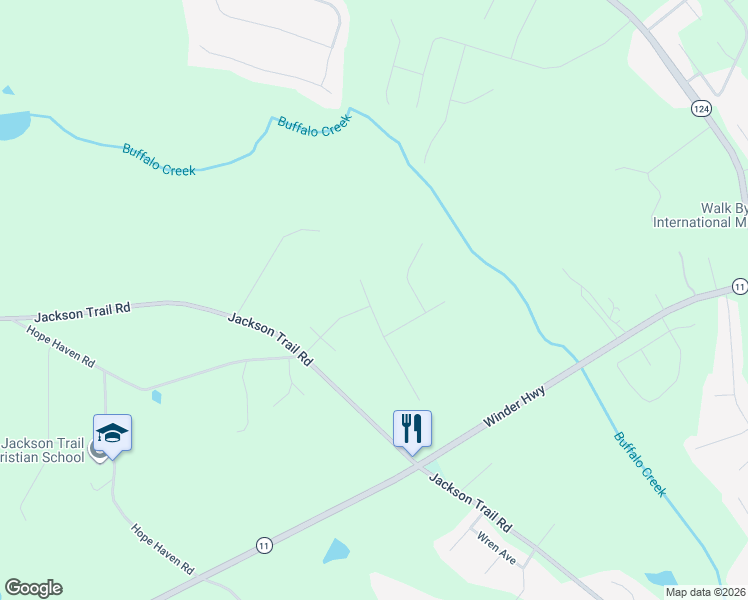 map of restaurants, bars, coffee shops, grocery stores, and more near 12 Chatham Court in Jefferson