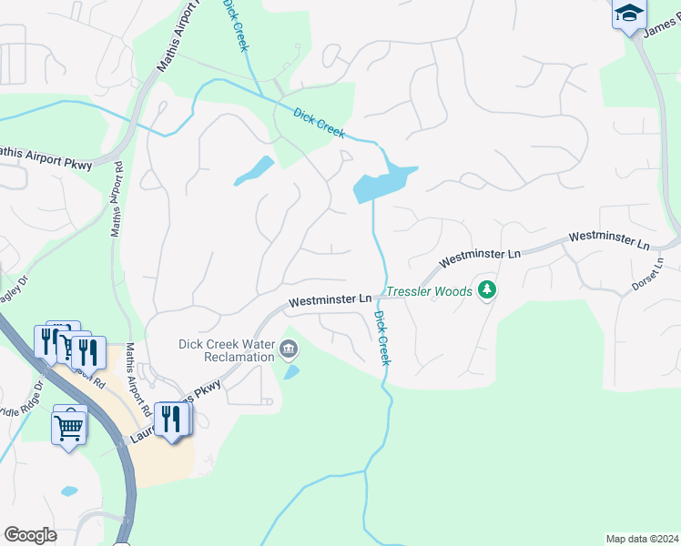 map of restaurants, bars, coffee shops, grocery stores, and more near 5985 Somerset Court in Suwanee