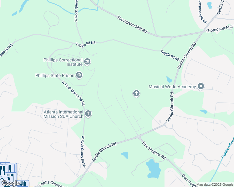 map of restaurants, bars, coffee shops, grocery stores, and more near 2872 Sedgeview Lane Northeast in Buford