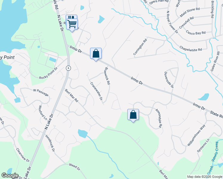 map of restaurants, bars, coffee shops, grocery stores, and more near 224 Braewick Road in Columbia