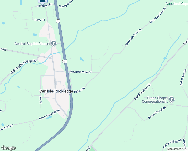 map of restaurants, bars, coffee shops, grocery stores, and more near 266 Mountain View Drive in Attalla