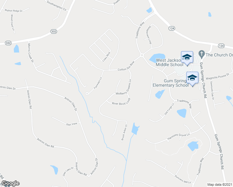map of restaurants, bars, coffee shops, grocery stores, and more near 3067 Mulberry Greens Lane in Jefferson