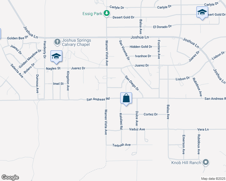 map of restaurants, bars, coffee shops, grocery stores, and more near 57745 San Tropeze Drive in Yucca Valley