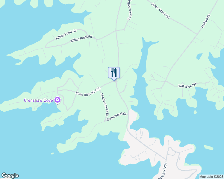 map of restaurants, bars, coffee shops, grocery stores, and more near 3406 Wessinger Road in Chapin