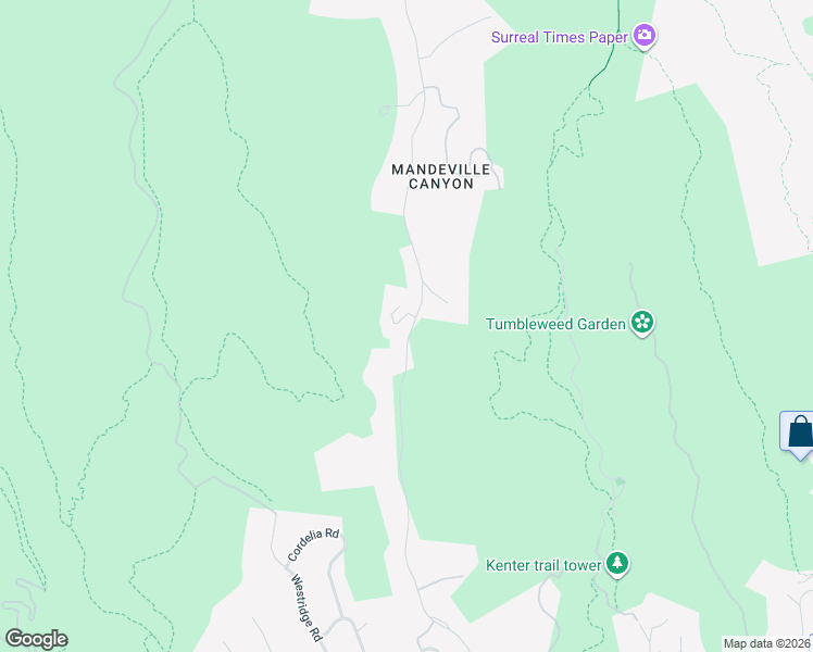 map of restaurants, bars, coffee shops, grocery stores, and more near 2839 Mandeville Canyon Road in Los Angeles