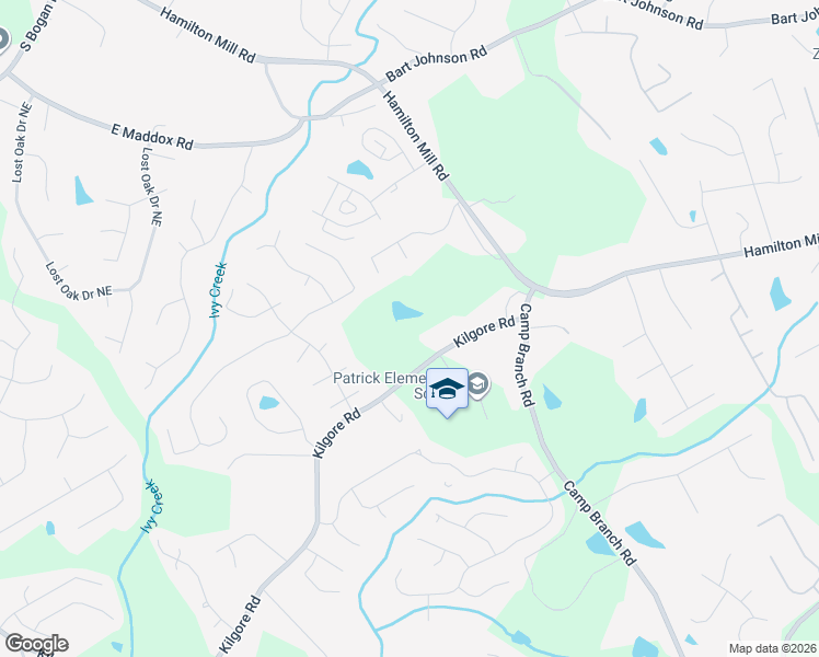 map of restaurants, bars, coffee shops, grocery stores, and more near 2710 Kilgore Road in Buford