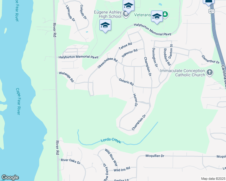 map of restaurants, bars, coffee shops, grocery stores, and more near 7645 Vancouver Court in Wilmington
