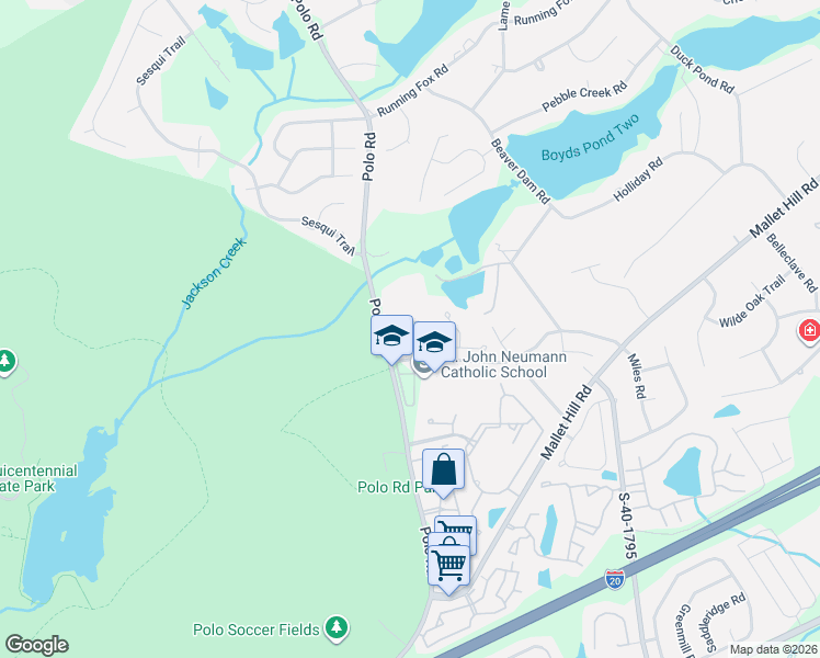 map of restaurants, bars, coffee shops, grocery stores, and more near 133 Saddle Chase Lane in Columbia