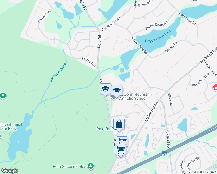 map of restaurants, bars, coffee shops, grocery stores, and more near 101 Saddle Chase Lane in Columbia