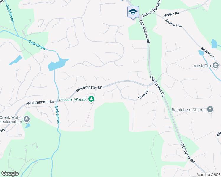 map of restaurants, bars, coffee shops, grocery stores, and more near 4730 Yorkshire Lane in Suwanee