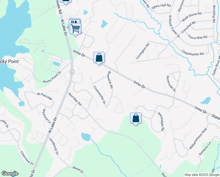 map of restaurants, bars, coffee shops, grocery stores, and more near 224 Braewick Road in Columbia