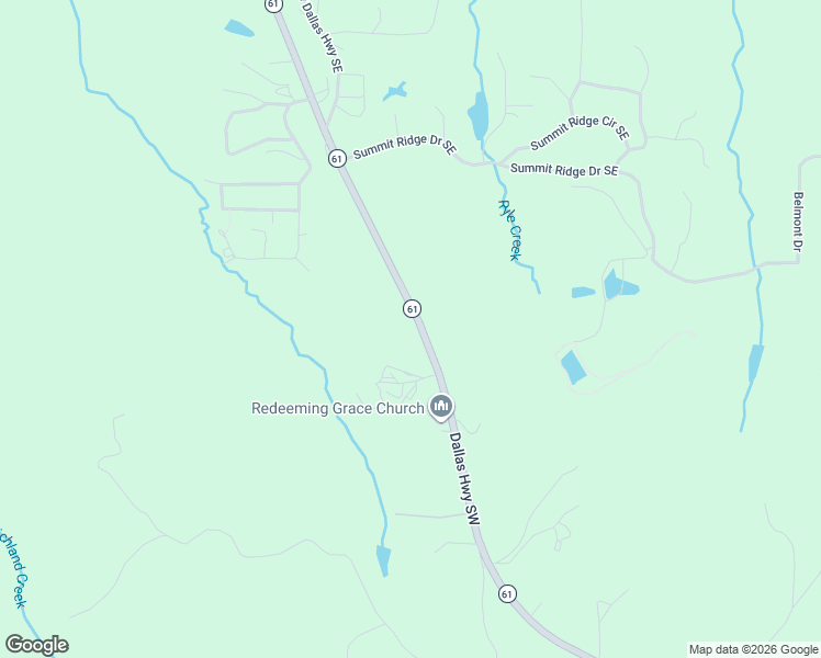 map of restaurants, bars, coffee shops, grocery stores, and more near 692 Georgia 61 in Cartersville