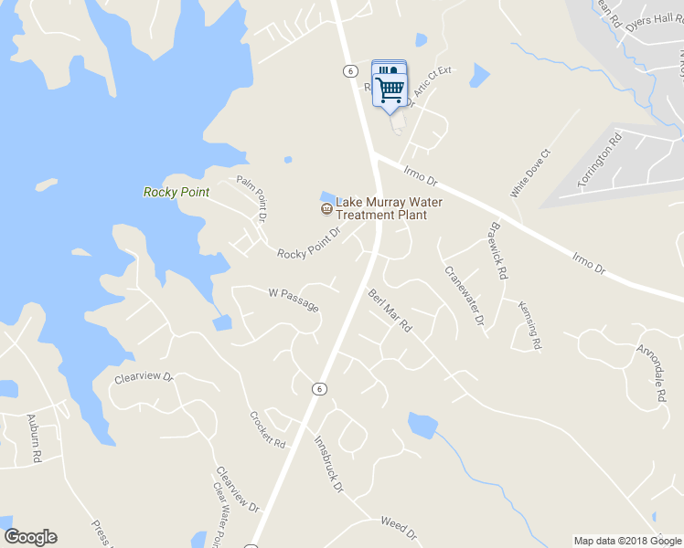 map of restaurants, bars, coffee shops, grocery stores, and more near 206 Shorewood Court in Columbia