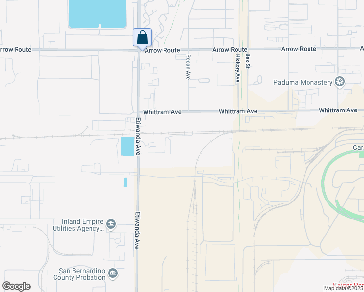 map of restaurants, bars, coffee shops, grocery stores, and more near 8939 Etiwanda Avenue in Rancho Cucamonga