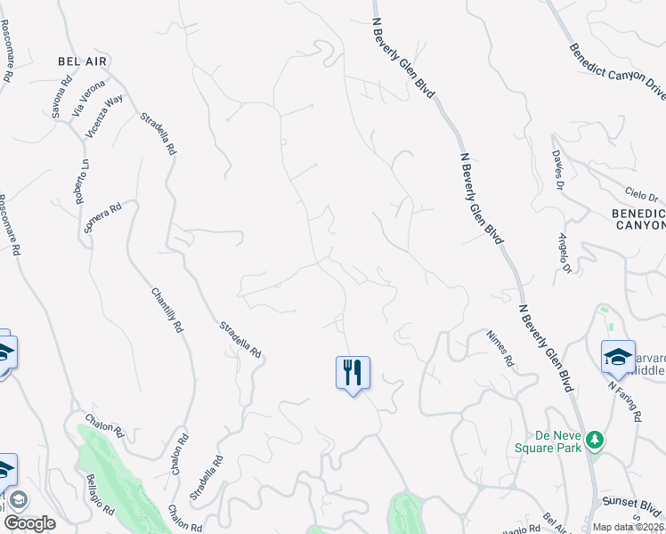 map of restaurants, bars, coffee shops, grocery stores, and more near 966 Stone Canyon Road in Los Angeles