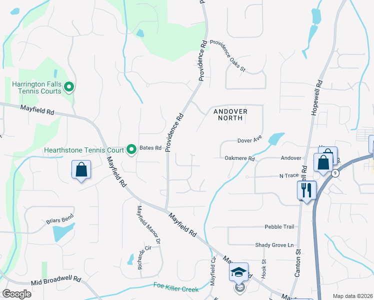 map of restaurants, bars, coffee shops, grocery stores, and more near 530 Weatherstone Ct in Alpharetta