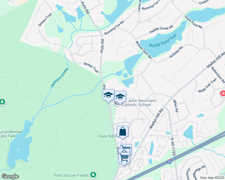 map of restaurants, bars, coffee shops, grocery stores, and more near 133 Saddle Chase Lane in Columbia