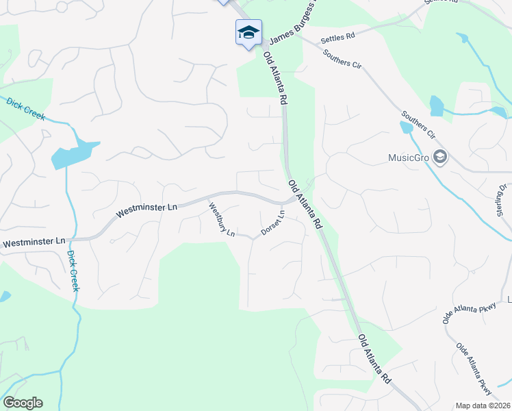 map of restaurants, bars, coffee shops, grocery stores, and more near 4565 Sudbury Court in Suwanee