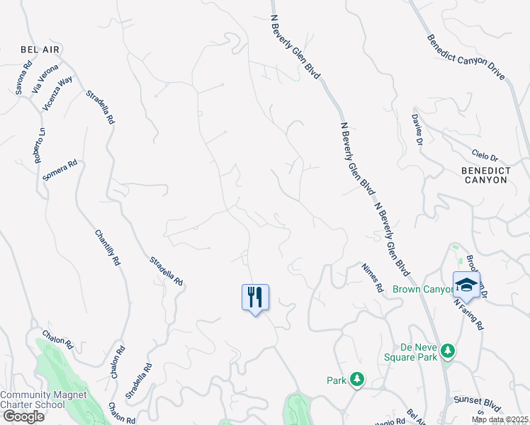 map of restaurants, bars, coffee shops, grocery stores, and more near 10555 Rocca Place in Los Angeles