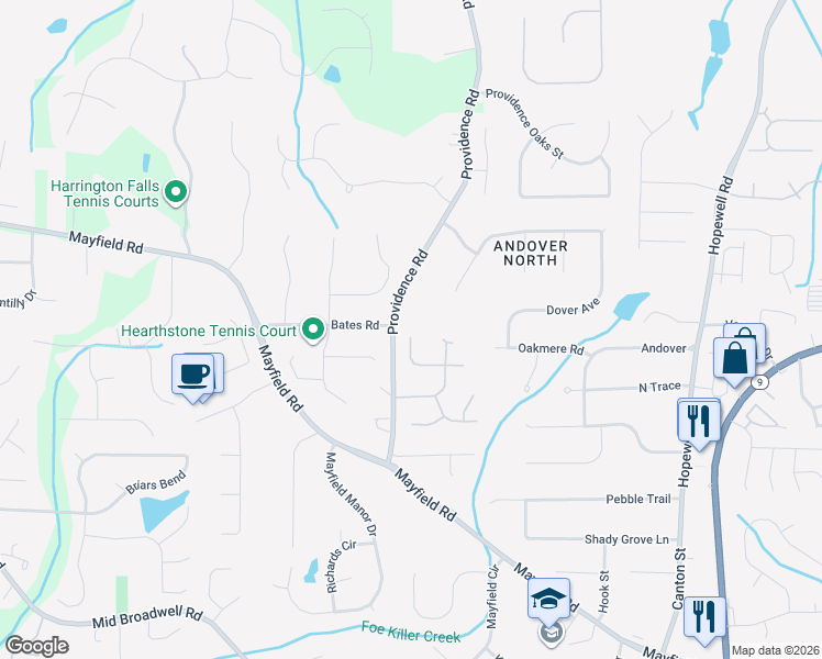 map of restaurants, bars, coffee shops, grocery stores, and more near 990 Pebblestone Court in Alpharetta