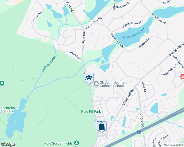 map of restaurants, bars, coffee shops, grocery stores, and more near 133 Saddle Chase Lane in Columbia