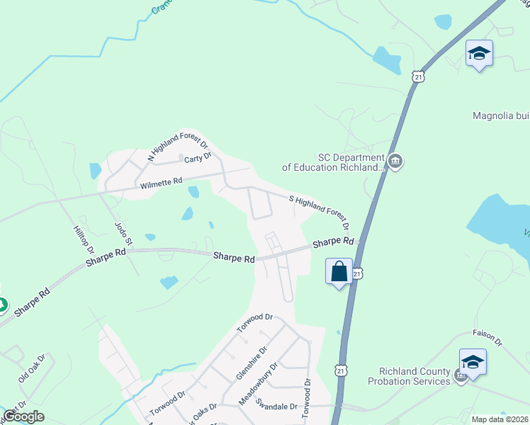 map of restaurants, bars, coffee shops, grocery stores, and more near 41 Lansing Circle in Columbia