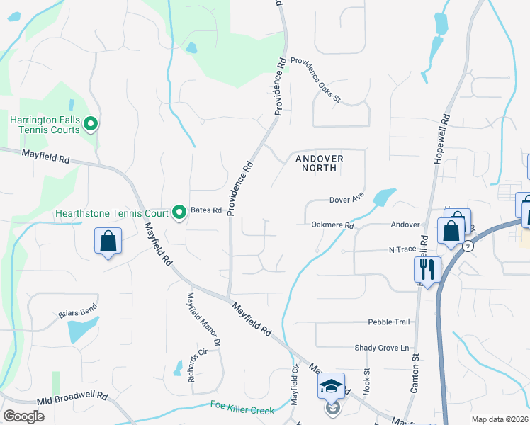 map of restaurants, bars, coffee shops, grocery stores, and more near 530 Weatherstone Court in Alpharetta