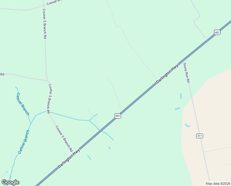 map of restaurants, bars, coffee shops, grocery stores, and more near 102 Zena Lane in Bishopville