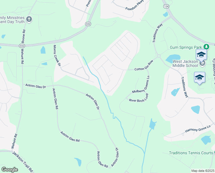 map of restaurants, bars, coffee shops, grocery stores, and more near 2364 Cotton Gin Row in Jefferson