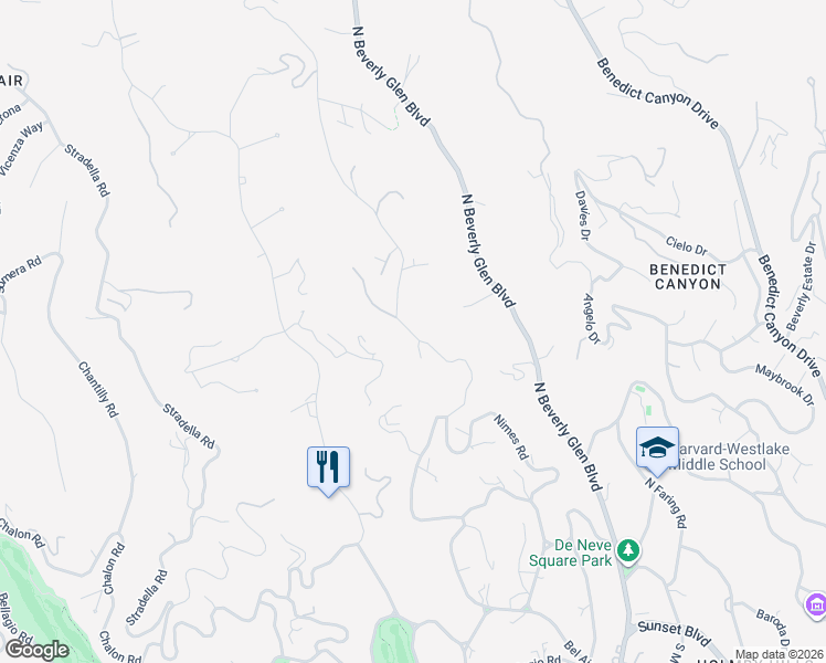 map of restaurants, bars, coffee shops, grocery stores, and more near 984 Bel Air Road in Los Angeles