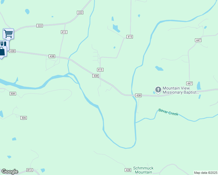 map of restaurants, bars, coffee shops, grocery stores, and more near 2343 County Road 438 in Cullman