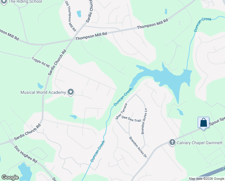 map of restaurants, bars, coffee shops, grocery stores, and more near 4187 Wyndham Ridge Court Northeast in Buford
