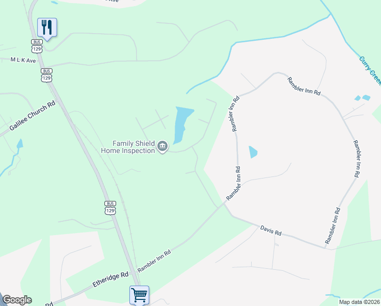 map of restaurants, bars, coffee shops, grocery stores, and more near 309 Sterling Lake Way in Jefferson